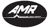AMR Architecture Mevin Radaven : Logo Design Moderne Logo AMR Architecture Mevin Radaven blanc dans un ovale noir au design moderne et épuré.